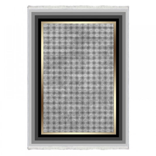 Halı 829 Gri & Altın