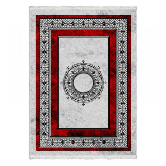 Halı 833 Kırmızı & Gri